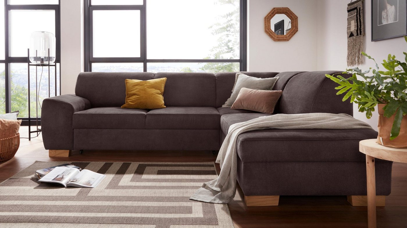 DOMO collection Ecksofa Incanto kubische Formensprache, Breite 260cm, komfortabel, L-Form, ohne Bettfunktion, Struktur weich – Bild 4 von 5