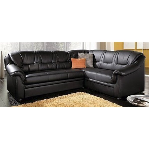 DOMO collection Ecksofa Montana, zeitlose Rückensteppung, bequeme Armlehnen, B.234cm, L-Form, wahlweise mit Bettfunktion