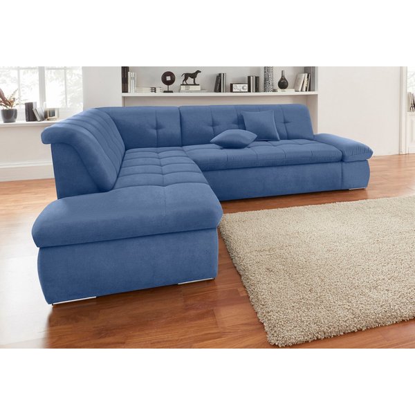 DOMO collection Ecksofa MORIC Massiv! - Belastbar bis 140 kgxSitz, hochwertig & komfortabel, XXL, L-Form, inkl. Zierkissen