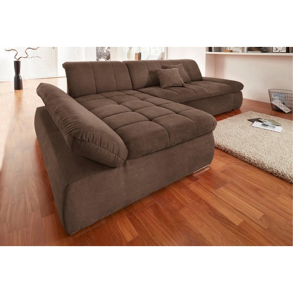 DOMO collection Ecksofa NMORIC XXL, 300x172x80cm, viel Platz, bequem, L-Form, wahlweise mit Bettfunktion und Armlehnverstellung