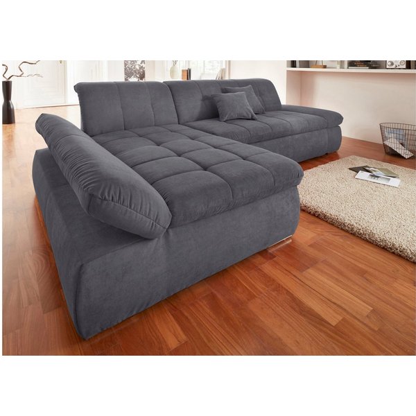 DOMO collection Ecksofa NMORIC XXL, 300x172x80cm, viel Platz, bequem, L-Form, wahlweise mit Bettfunktion und Armlehnverstellung