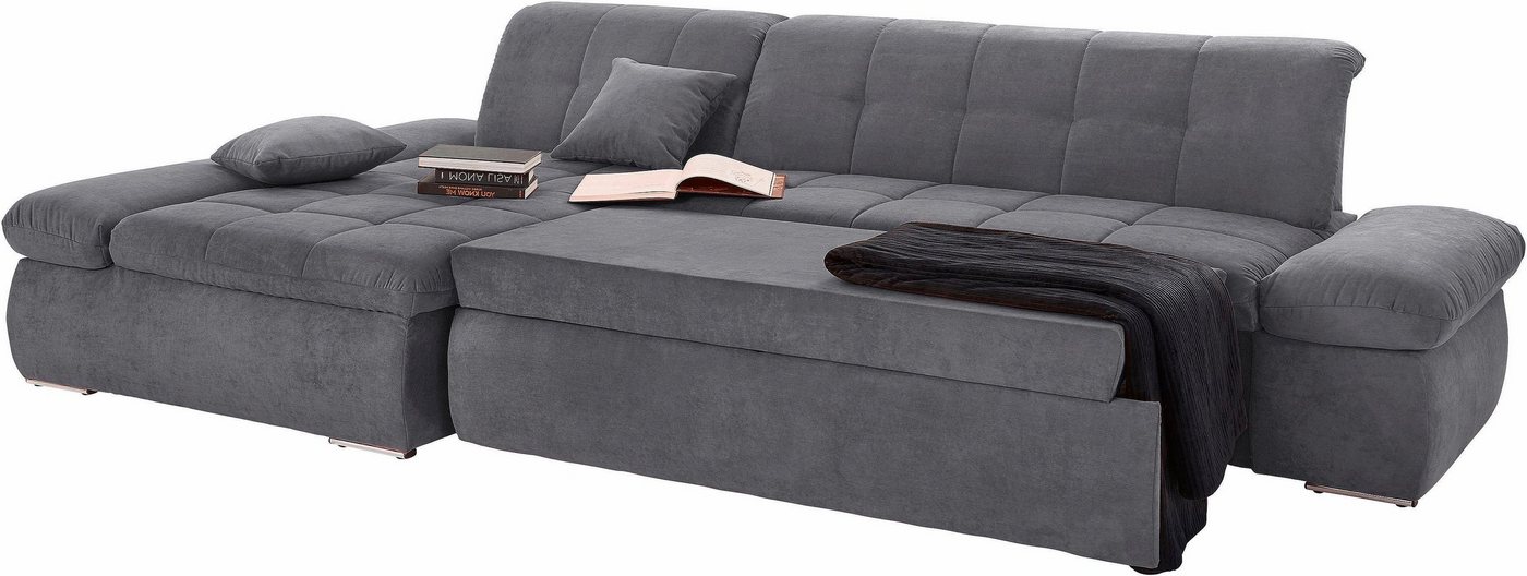 DOMO collection Ecksofa NMORIC XXL, 300x172x80cm, viel Platz, bequem, L-Form, wahlweise mit Bettfunktion und Armlehnverstellung – Bild 2 von 5