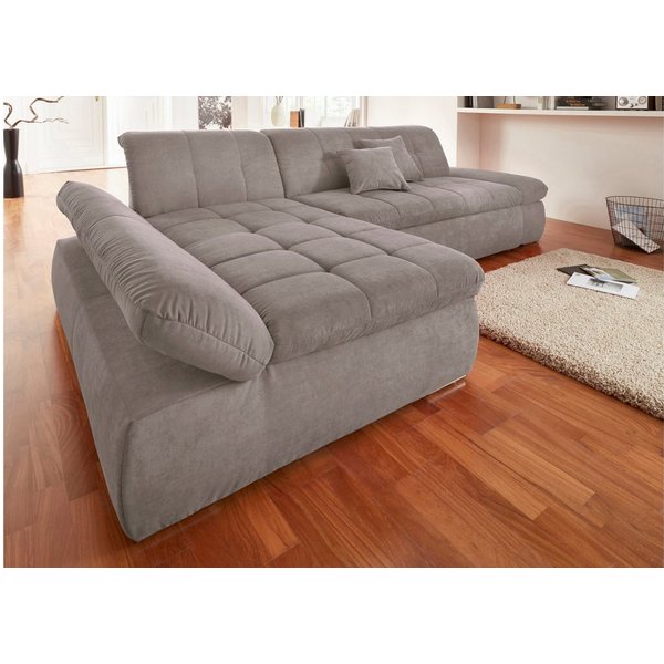 DOMO collection Ecksofa NMORIC XXL, 300x172x80cm, viel Platz, bequem, L-Form, wahlweise mit Bettfunktion und Armlehnverstellung