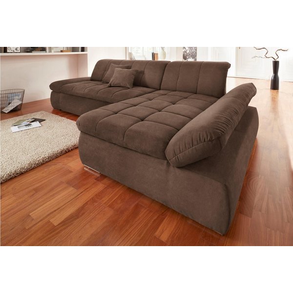 DOMO collection Ecksofa NMORIC XXL, 300x172x80cm, viel Platz, bequem, L-Form, wahlweise mit Bettfunktion und Armlehnverstellung