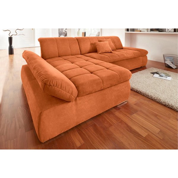 DOMO collection Ecksofa NMORIC XXL, 300x172x80cm, viel Platz, bequem, L-Form, wahlweise mit Bettfunktion und Armlehnverstellung