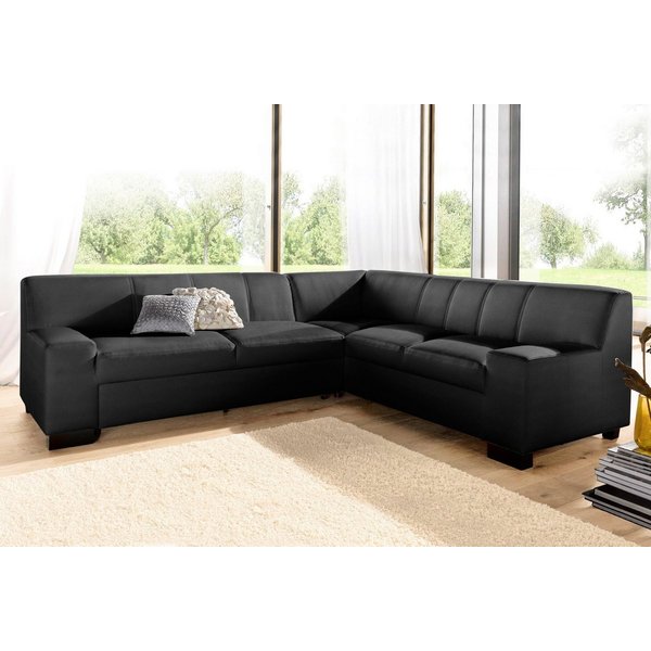 DOMO collection Ecksofa Norma Top, elegant & modern, flache Armlehnen, Breite 247cm, L-Form, wahlweise mit Bettfunktion
