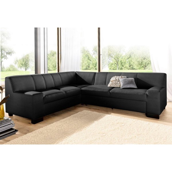 DOMO collection Ecksofa Norma Top, elegant & modern, flache Armlehnen, Breite 247cm, L-Form, wahlweise mit Bettfunktion
