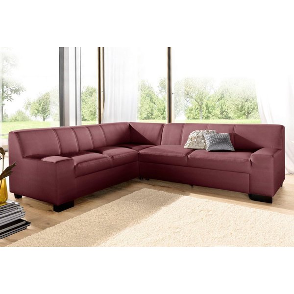 DOMO collection Ecksofa Norma Top, elegant & modern, flache Armlehnen, Breite 247cm, L-Form, wahlweise mit Bettfunktion