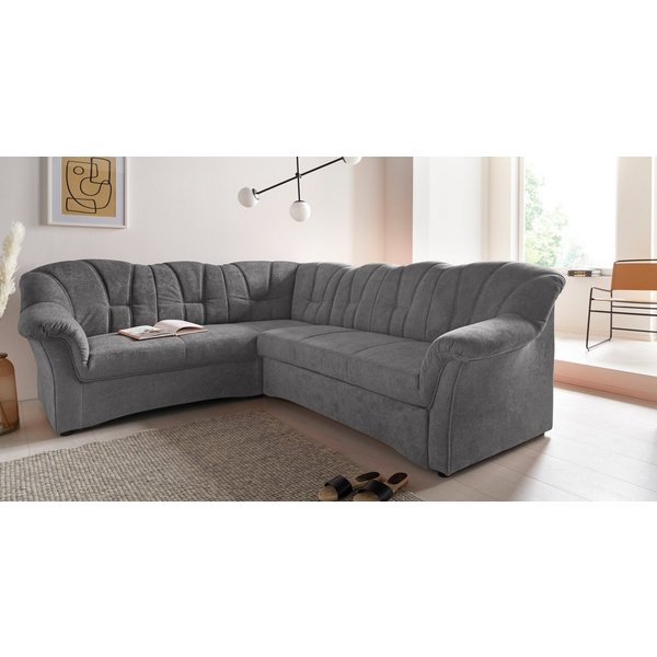 DOMO collection Ecksofa Papenburg B/T/H: 242/190/84 cm L-Form, wahlweise mit Bettfunktion, Langer Schenkel links oder rechts