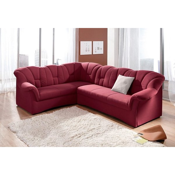 DOMO collection Ecksofa Papenburg B/T/H: 242/190/84 cm L-Form, wahlweise mit Bettfunktion, Langer Schenkel links oder rechts