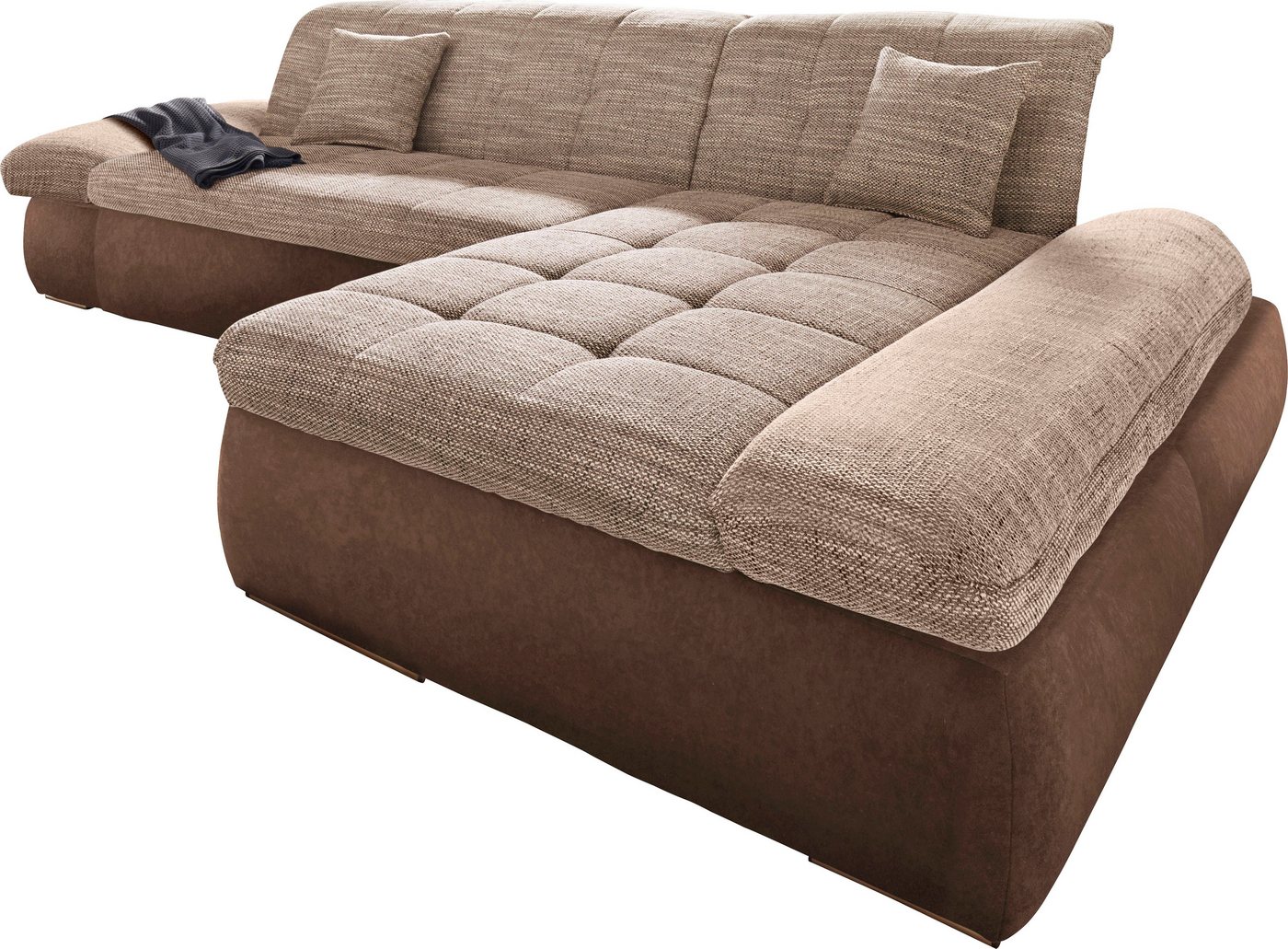 DOMO collection Ecksofa PB MORIC wahlweise mit Bettfunktion + Armteilverstellung, L-Form, im XXL-Format, B/T/H:300/172/80 cm, feine Steppung – Bild 2 von 5