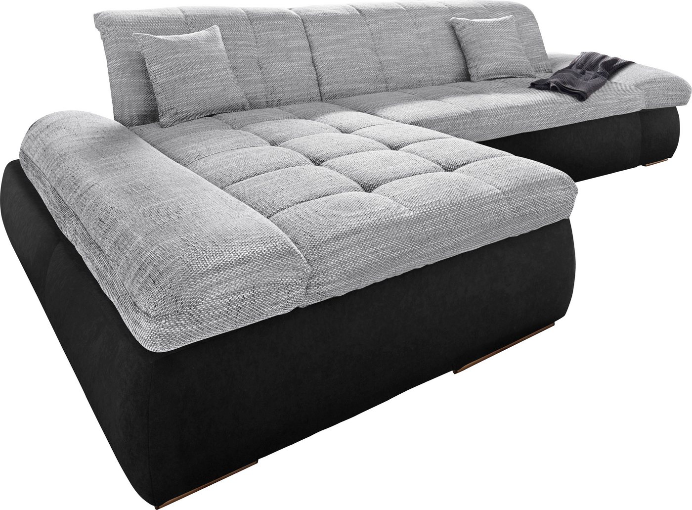 DOMO collection Ecksofa PB MORIC wahlweise mit Bettfunktion + Armteilverstellung, L-Form, im XXL-Format, B/T/H:300/172/80 cm, feine Steppung – Bild 2 von 5