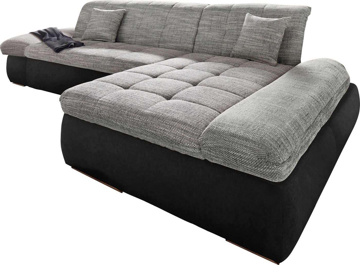 DOMO collection Ecksofa PB MORIC wahlweise mit Bettfunktion + Armteilverstellung, L-Form, im XXL-Format, B/T/H:300/172/80 cm, feine Steppung – Bild 2 von 5