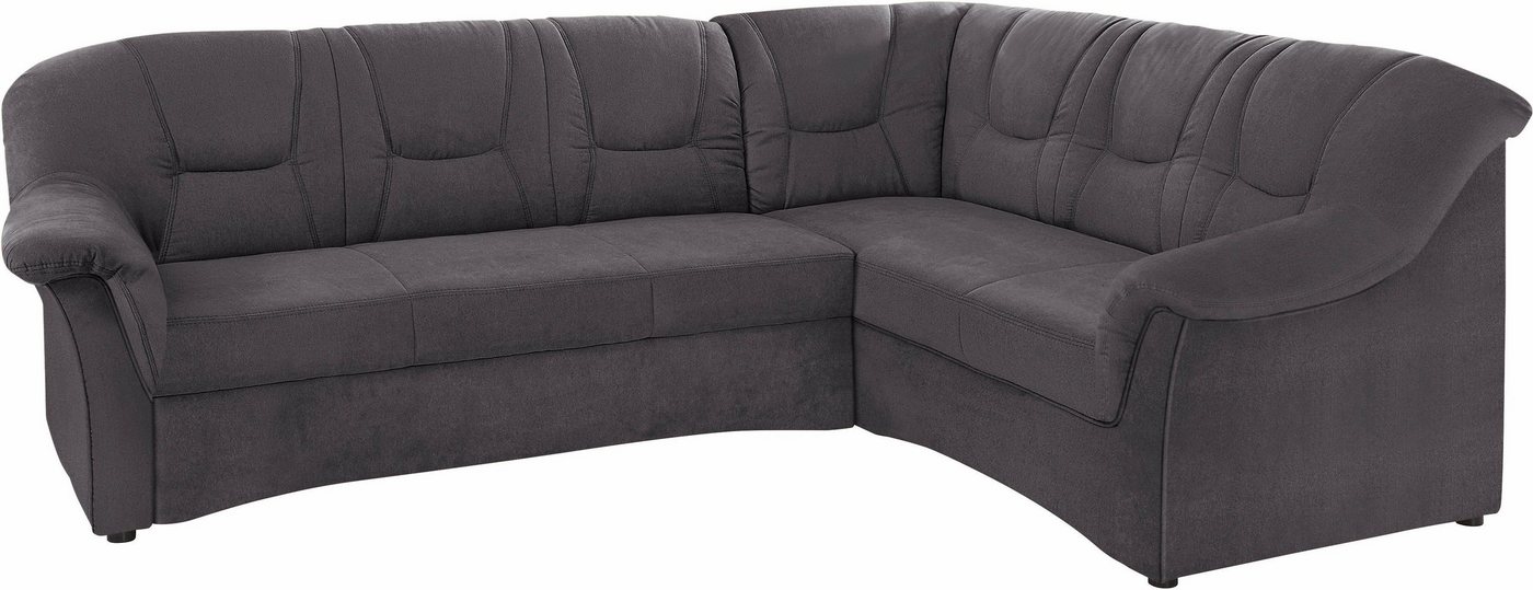 DOMO collection Ecksofa SARAFINA 240x190 cm, auch mit Federkern für mehr Sitzkomfort!, whlw. mit Bettfunktion, elegantes Design, L-Form – Bild 2 von 5