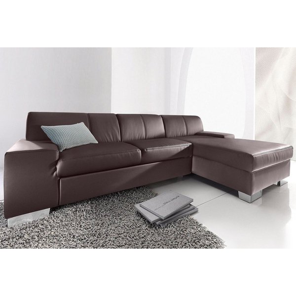 DOMO collection Ecksofa Star, zeitlose Formensprache, elegante Optik, Breite 248cm, L-Form, wahlweise mit Bettfunktion