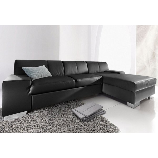 DOMO collection Ecksofa Star, zeitlose Formensprache, elegante Optik, Breite 248cm, L-Form, wahlweise mit Bettfunktion