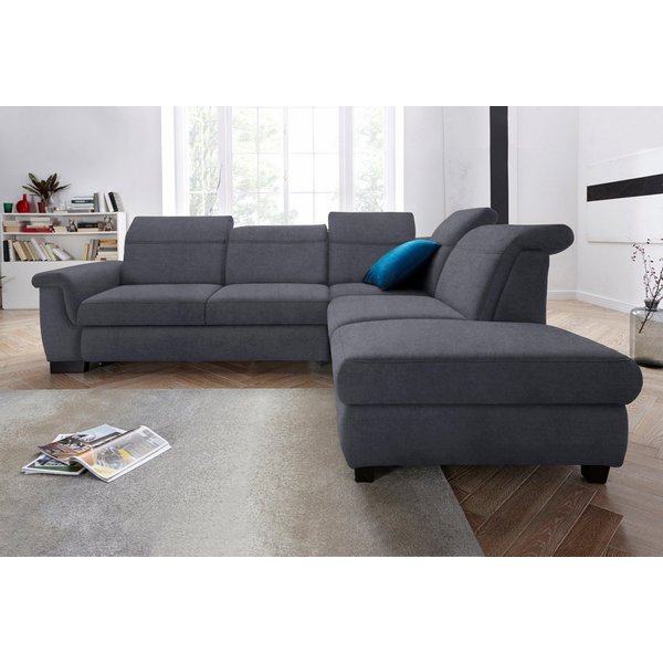 DOMO collection Ecksofa Sully komfortables Sofa, L-Form, wahlweise mit Bettfunktion und Kopf- bzw. Rückenverstellung