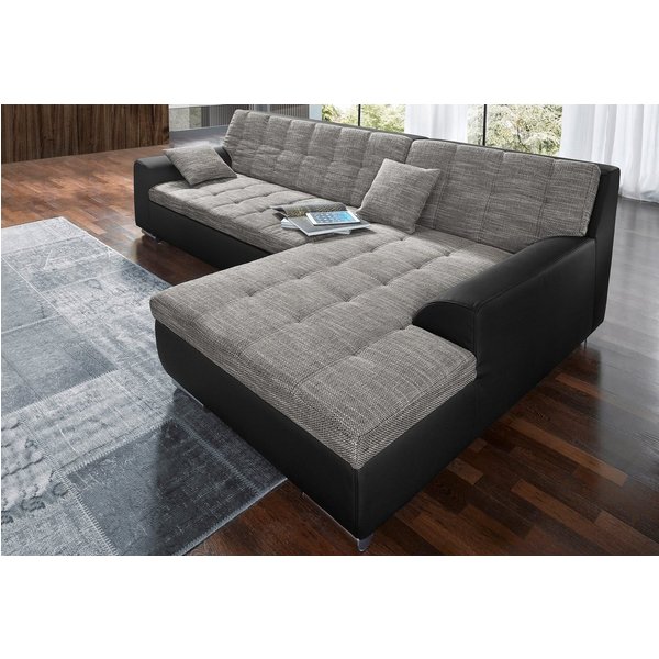 DOMO collection Ecksofa TREVISO viele Bezüge, auch in Cord, L-Form, 267x178 cm, mit Bettfunktion, inkl. Zierkissen, Unser Dauertiefpreis