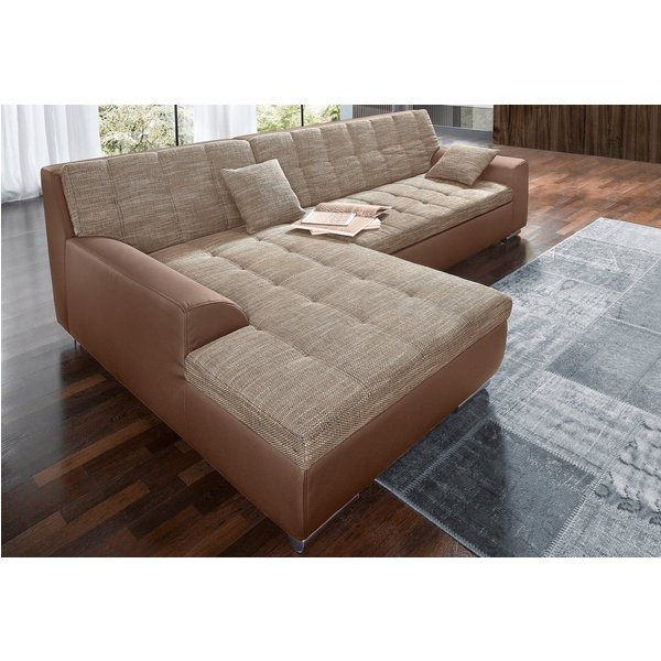 DOMO collection Ecksofa TREVISO viele Bezüge, auch in Cord, L-Form, 267x178 cm, mit Bettfunktion, inkl. Zierkissen, Unser Dauertiefpreis