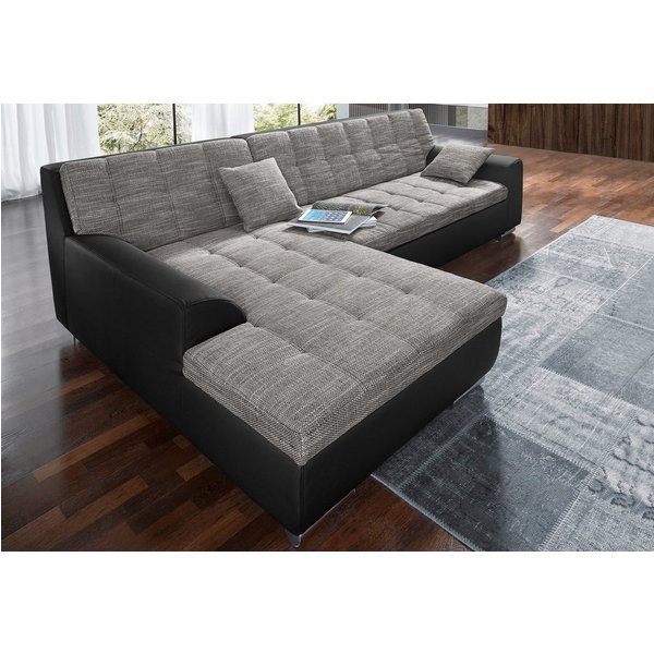 DOMO collection Ecksofa TREVISO viele Bezüge, auch in Cord, L-Form, 267x178 cm, mit Bettfunktion, inkl. Zierkissen, Unser Dauertiefpreis
