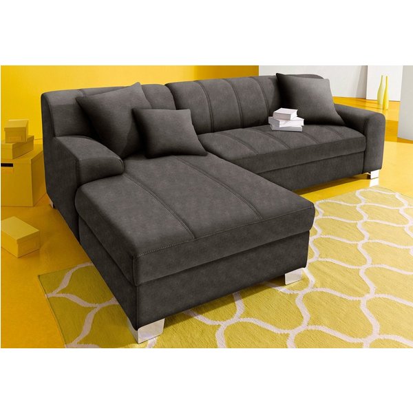 DOMO collection Ecksofa TURAH 239x152 cm, inkl. Zierkissen, moderne Steppung, mit Bettfunktion, Schlafsofa, Unser Dauertiefpreis