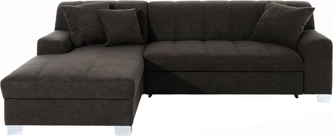 DOMO collection Ecksofa TURAH 239x152 cm, inkl. Zierkissen, moderne Steppung, mit Bettfunktion, Schlafsofa, Unser Dauertiefpreis – Bild 2 von 5