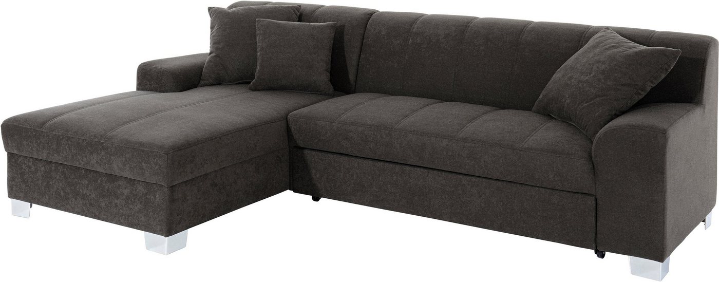 DOMO collection Ecksofa TURAH 239x152 cm, inkl. Zierkissen, moderne Steppung, mit Bettfunktion, Schlafsofa, Unser Dauertiefpreis – Bild 4 von 5