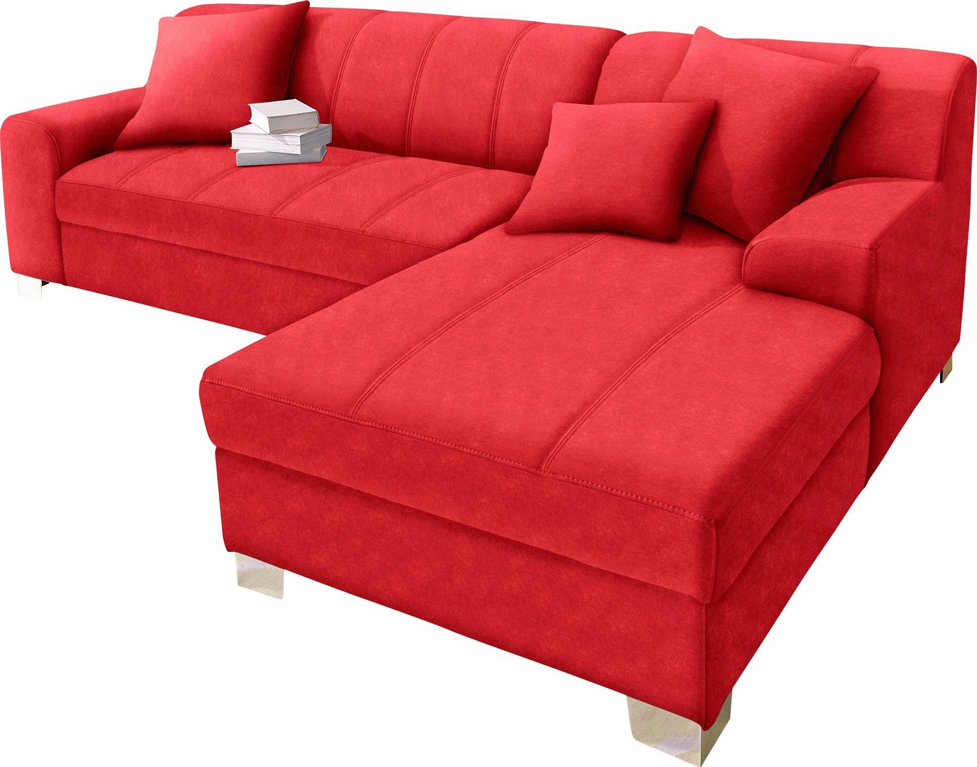 DOMO collection Ecksofa TURAH 239x152 cm, inkl. Zierkissen, moderne Steppung, mit Bettfunktion, Schlafsofa, Unser Dauertiefpreis – Bild 2 von 5