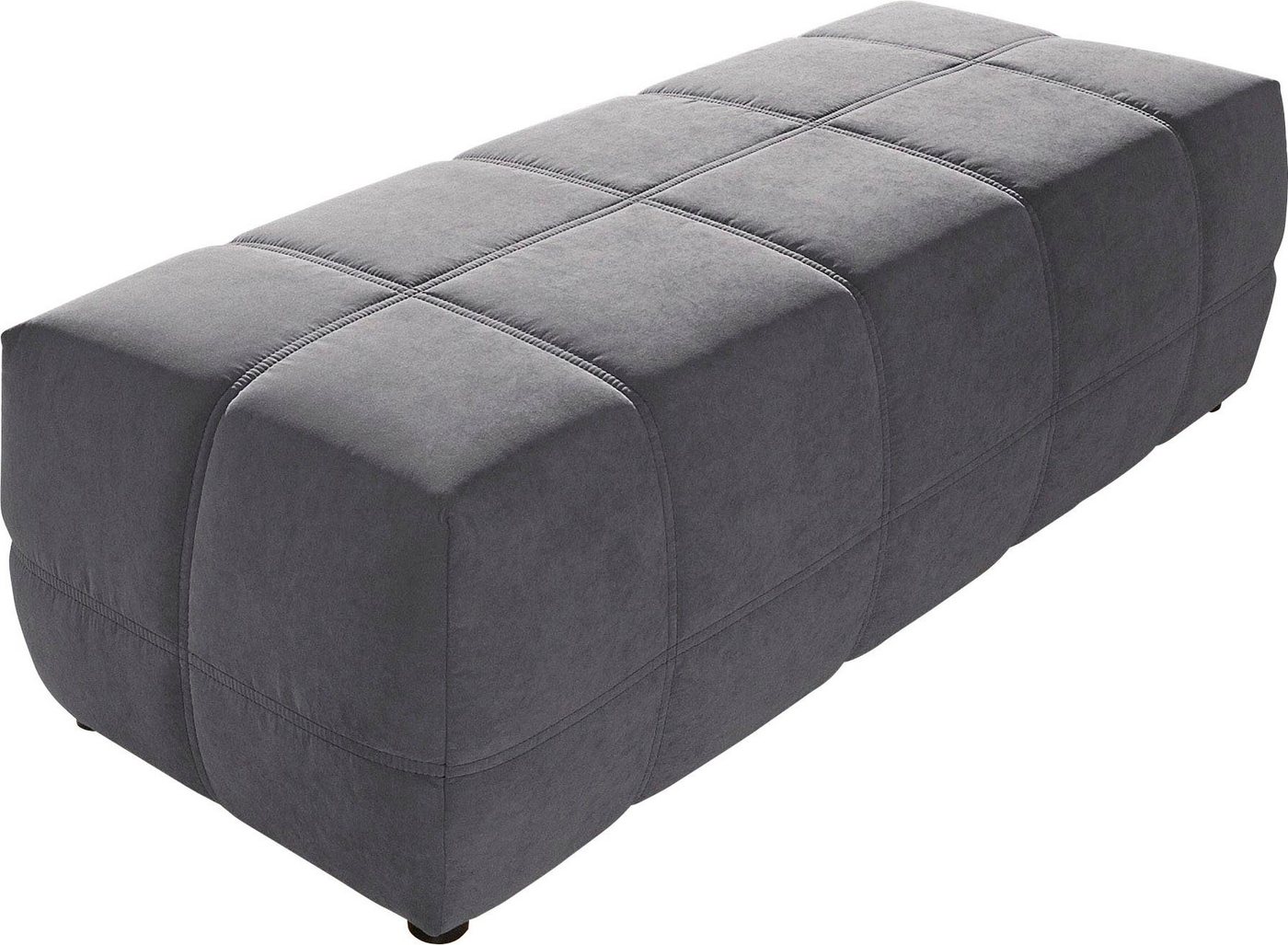DOMO collection Hocker BRANDON, komfortabel, große Ausführung passend zu "Brandon", auch in Cord – Bild 2 von 4