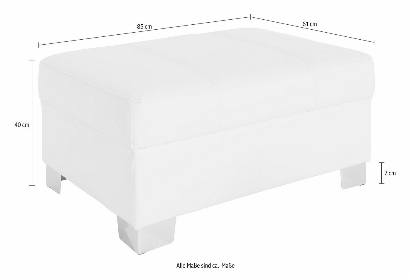 DOMO collection Hocker TURAH 85x61x40 cm, mit moderner Steppung, passend zur Serie – Bild 4 von 5