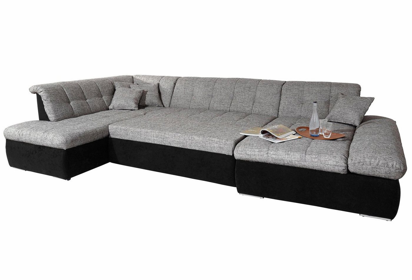 DOMO collection Wohnlandschaft MORIC 353x216x80 cm, mit viel Platz, U-Form, auch in Cord, im XXL-Format, wahlweise mit Bettfunktion und Armlehnenverstellung – Bild 2 von 5