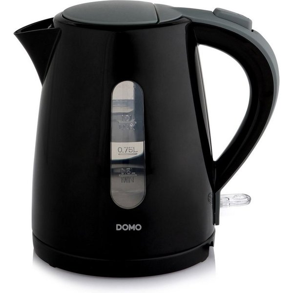 Domo Wasserkocher, 1 l, 2200 W, ohne Kabel elektrischer 1 Liter Heißwasserbereiter schnell & leise