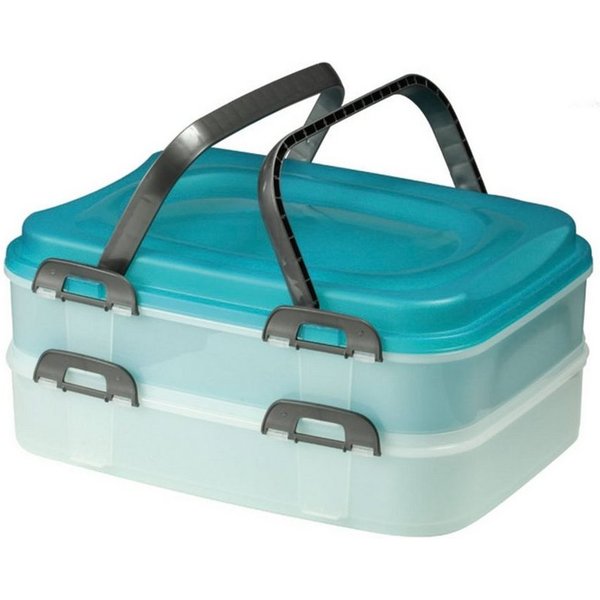 Domotti Lunchbox 34000, Kunststoff, Zweistöckiges Lebensmittelbehälter Dolce