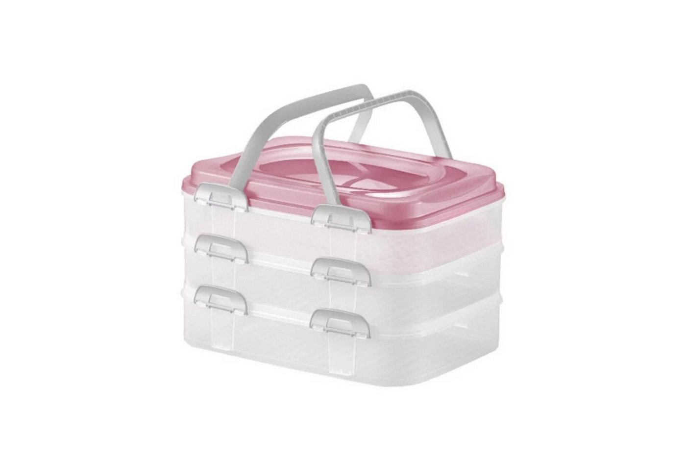 Domotti Lunchbox 34001, Kunststoff, Dreistöckiges Lebensmittelbehälter Dolce – Bild 2 von 3