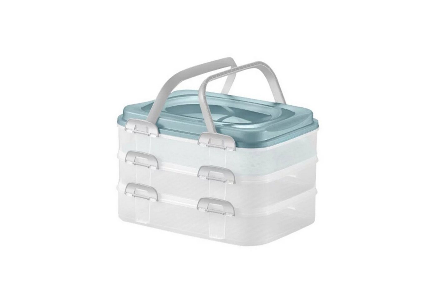 Domotti Lunchbox 34001, Kunststoff, Dreistöckiges Lebensmittelbehälter Dolce – Bild 3 von 3