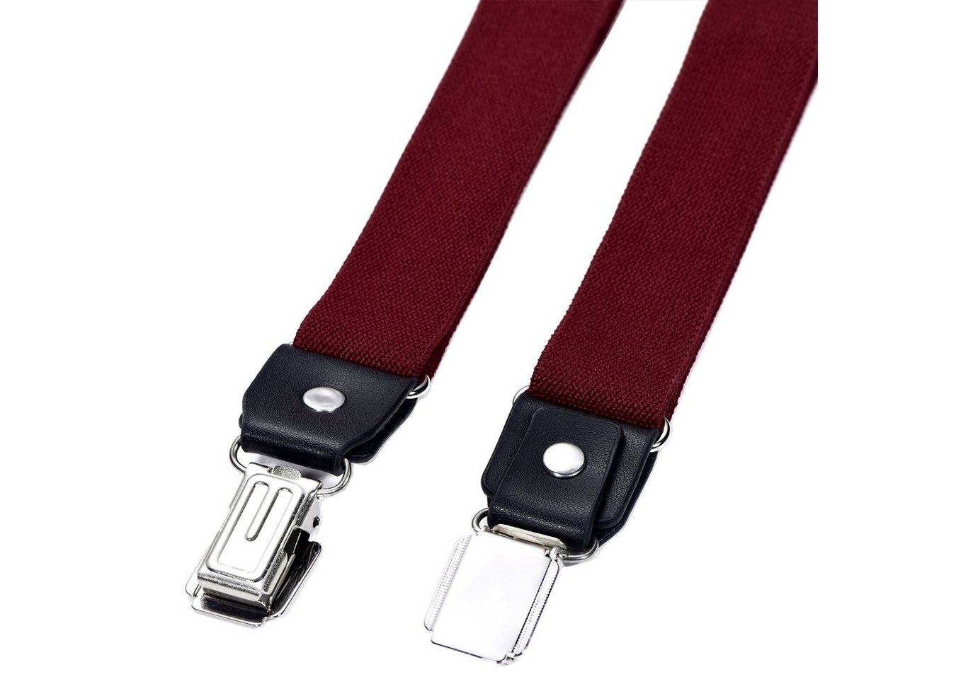 DonDon Hosenträger 2,5 cm breit (2er Set, 2-St., Hosenträger mit farblich passender Fliege) 2er Set, schmaler Hosenträger Y-Form, farblich passende Fliege – Bild 3 von 5