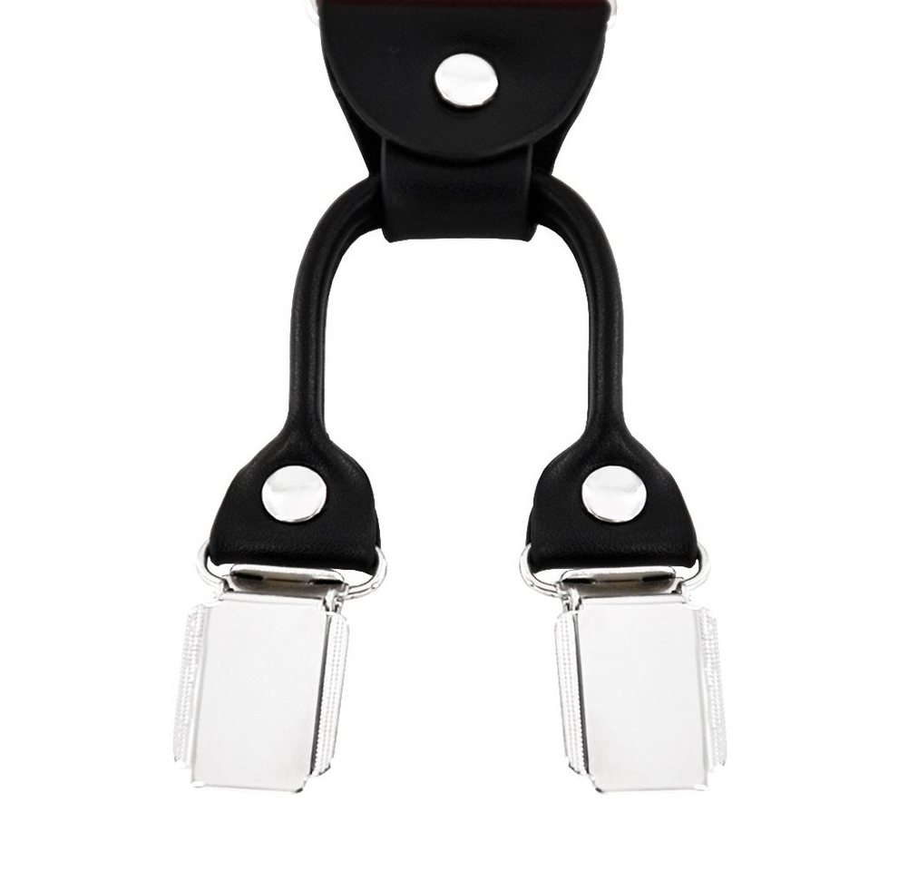 DonDon Hosenträger 3,5 cm breit (2er Set, 2-St., Hosenträger mit farblich passender Fliege) 2er Set, Hosenträger Y-Form, farblich passende Fliege – Bild 3 von 5