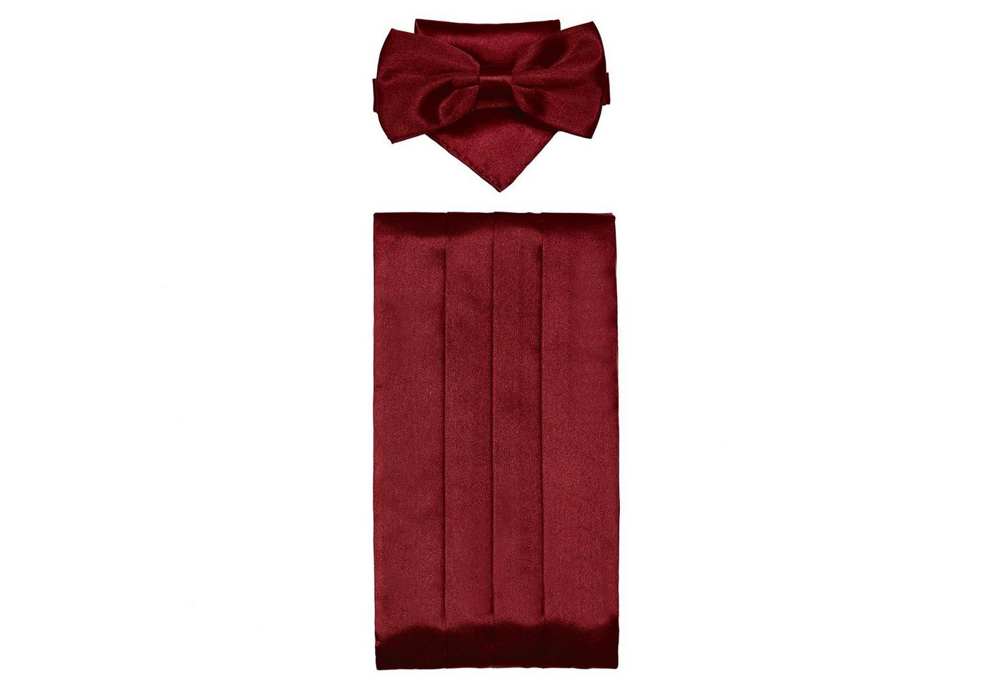 DonDon Kummerbund 3er Set Kummerbund Fliege Einstecktuch glänzend und gleichfarbig, (3er Set, 3-St. 1x Fliege, 1x Einstecktuch und 1x Kummerbund), 3er Set, farb – Bild 5 von 5