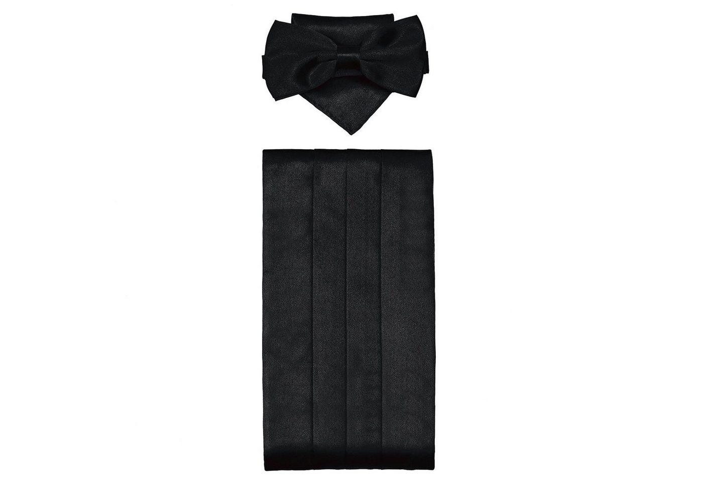 DonDon Kummerbund 3er Set Kummerbund Fliege Einstecktuch glänzend und gleichfarbig, (3er Set, 3-St. 1x Fliege, 1x Einstecktuch und 1x Kummerbund), 3er Set, farb – Bild 5 von 5