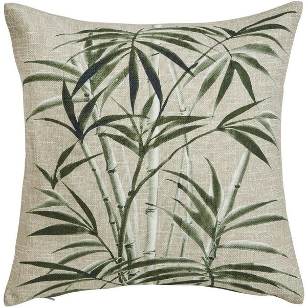done.® Kissenhülle Areca Palm, (1 Stück), Kissenhülle mit Leinenanteil, einseitig bedruckt mit natürlichem Motiv
