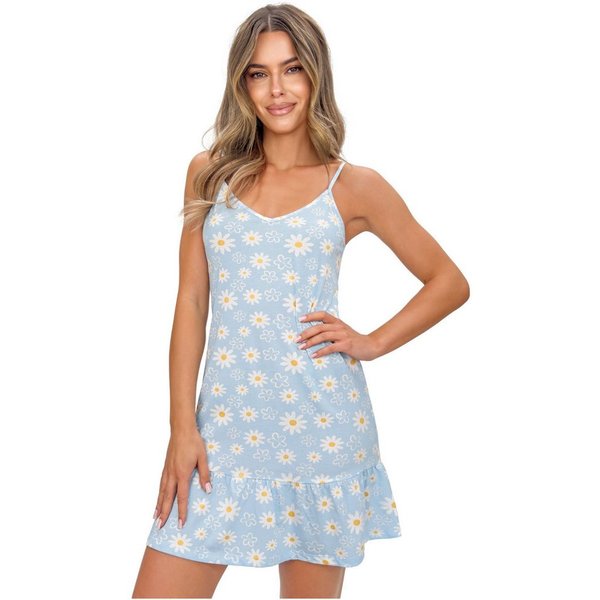Donna Nachthemd Margaret (Set, 1-tlg) Damen Sleepshirt ca.90cm Schlafshirt Baumwolle Spaghettiträger