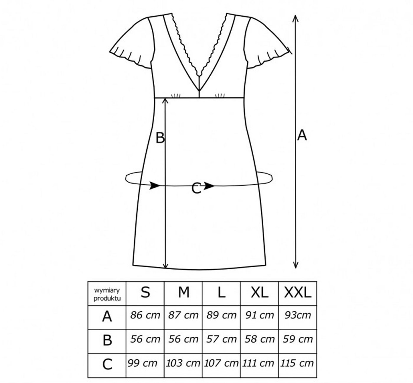 Donna Nachthemd Omari (Set, 1-tlg., 1-teilig) Damen Sleepshirt ca.90cm Schlafshirt Viskose Kurzarm Spitze – Bild 5 von 5