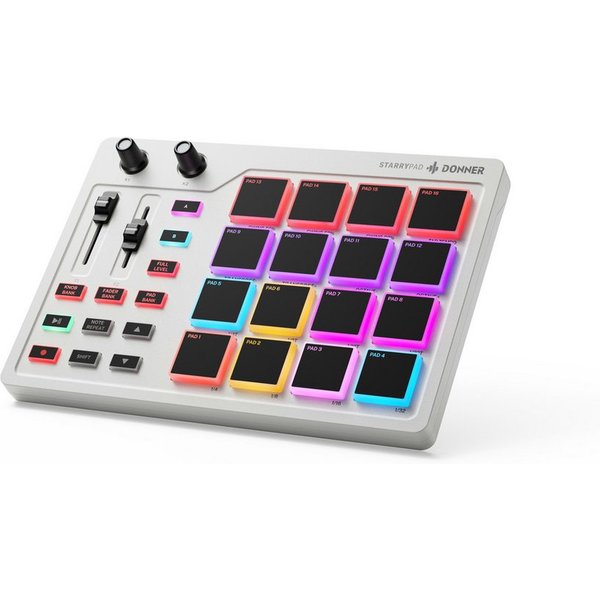Donner DJ Controller DJ Controller Midi Pad Controller DPD-16, Leicht und leistungsstark
