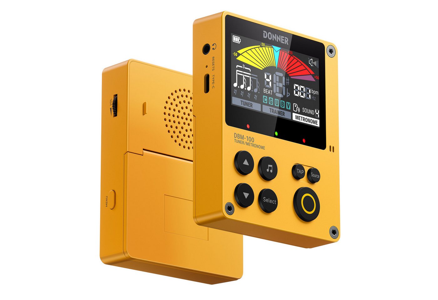 Donner Metronom Tuner Metronom LCD-Bildschirm Taschenformat für Gitarre, Bass, Ukulele, Kompakt, leicht, Lautstärkeregler, Kopfhöreranschluss, LCD-Display – Bild 2 von 5