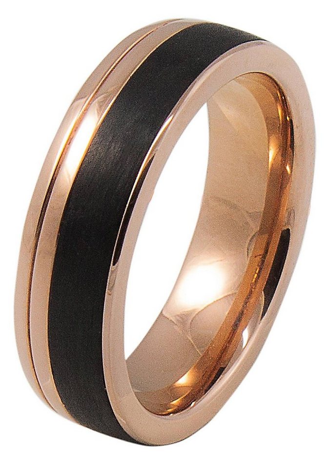 DOOSTI Trauring Schmuck Geschenk Edelstahl Trauring Ehering Partnerring LIEBE, Made in Germany, wahlweise mit oder ohne Zirkonia – Bild 2 von 2