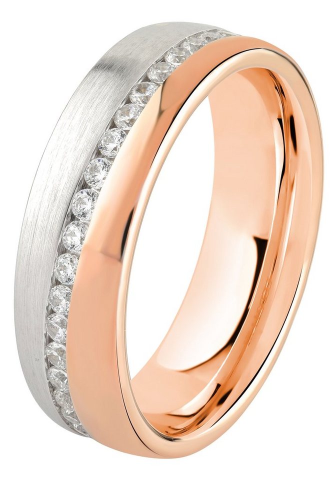 DOOSTI Trauring Schmuck Geschenk Silber 925 Trauring Ehering Partnerring LIEBE, wahlweise mit oder ohne Zirkonia – Bild 2 von 2