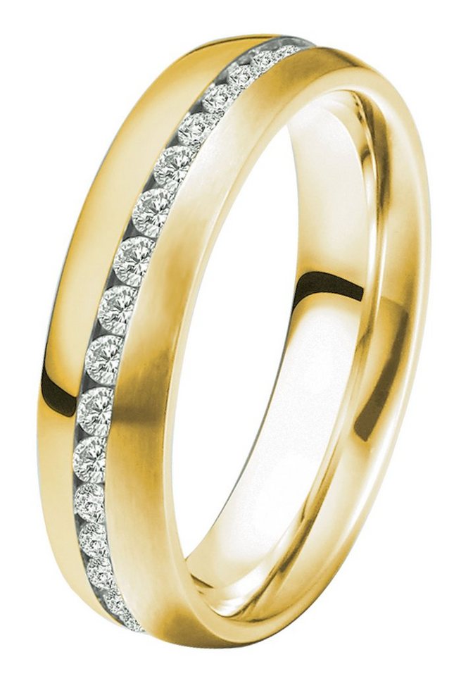 DOOSTI Trauring Schmuck Geschenk Silber 925 Trauring Ehering Partnerring LIEBE, wahlweise mit oder ohne Zirkonia – Bild 2 von 2