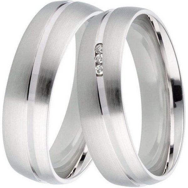 DOOSTI Trauring Schmuck Geschenk Silber 925 Trauring Ehering Partnerring LIEBE, Made in Germany, wahlweise mit oder ohne Brillanten