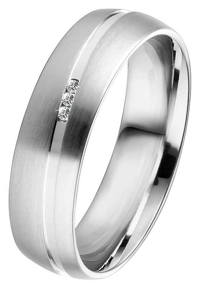 DOOSTI Trauring Schmuck Geschenk Silber 925 Trauring Ehering Partnerring LIEBE, Made in Germany, wahlweise mit oder ohne Brillanten – Bild 2 von 2