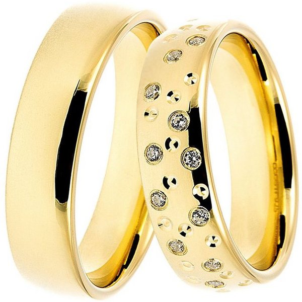 DOOSTI Trauring Schmuck Geschenk Silber 925 Trauring Ehering Partnerring LIEBE, Made in Germany - wahlweise mit oder ohne Zirkonia